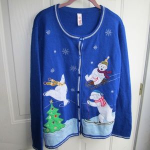 Button Up Christmas Sweater
